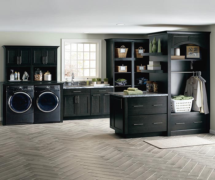 Leeton dark grey laundry cabinets