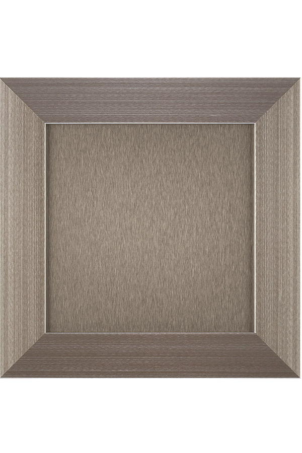 Aluminum Frame Cabinet Door with Brushed Stainless Matching Panel